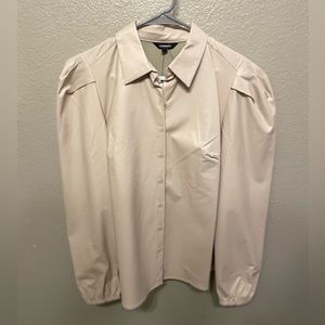 Express Faux Leather W Button up